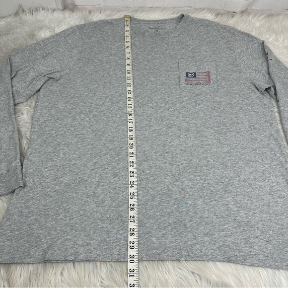 Vineyard Vines Men’s Gray Oversized Crew Neck Long Sleeve Athleisure Tee XL/C51 - Picture 9 of 11